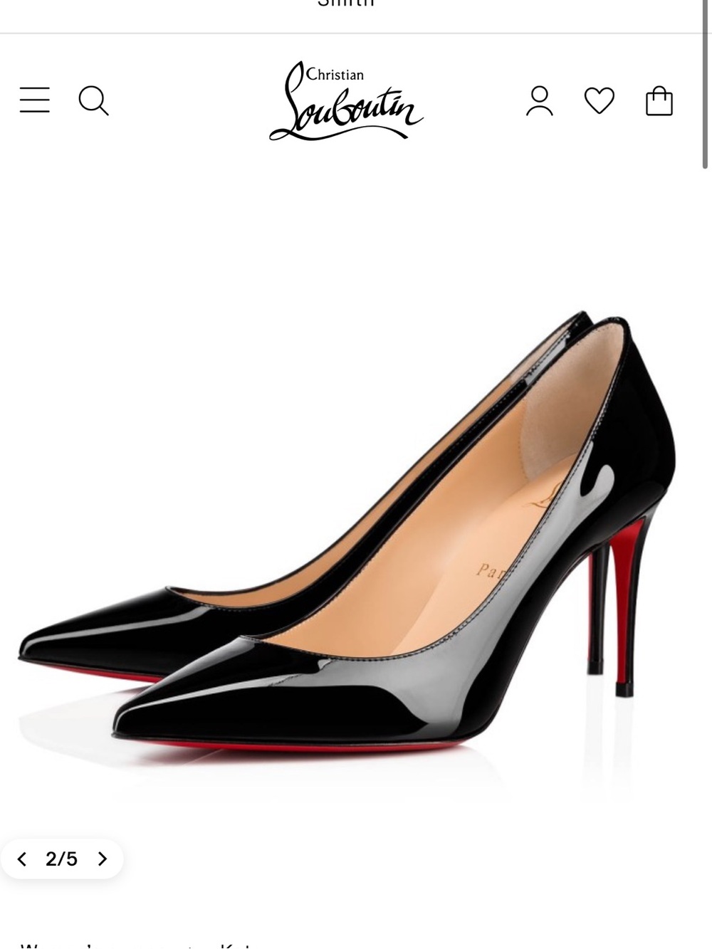 Christian Louboutin Kate Black Pump heels